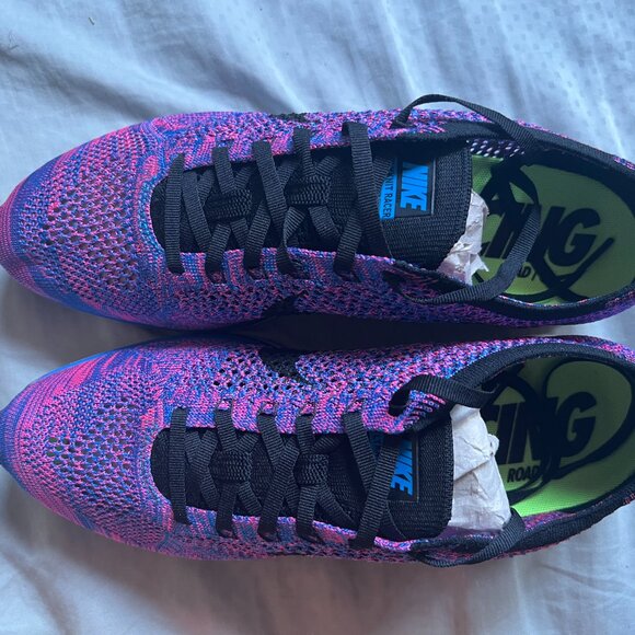 2016 NIKE FLYKNIT RACER GAME ROYAL PINK FLASH [526628-400] size 10 US - Picture 3 of 8